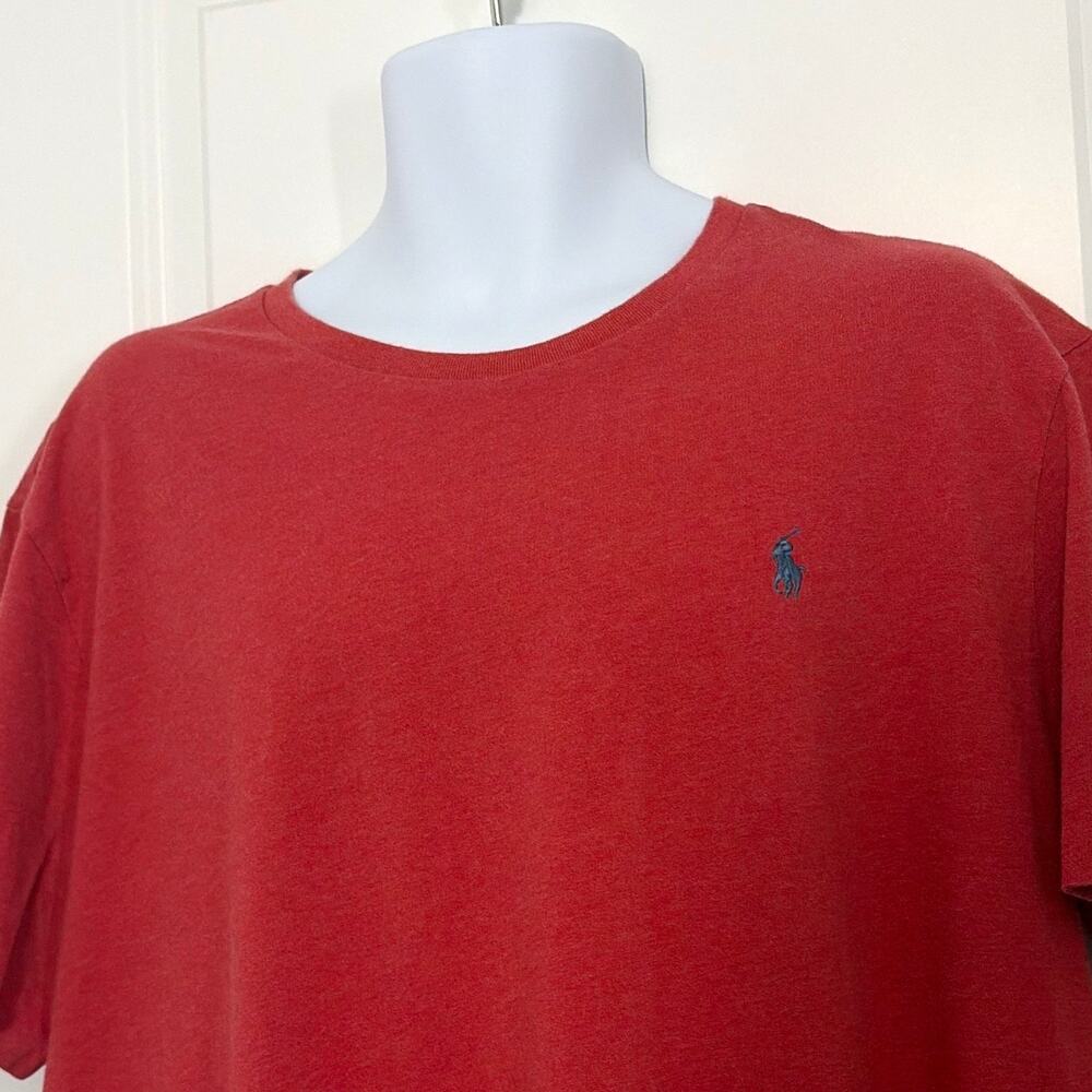 polo ralph lauren mens red crew neck logo t shirt short sleeve Size XL